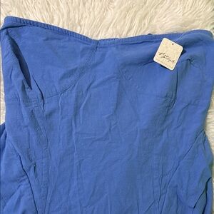 Free People Vibrant Blue Strapless Midi Dress